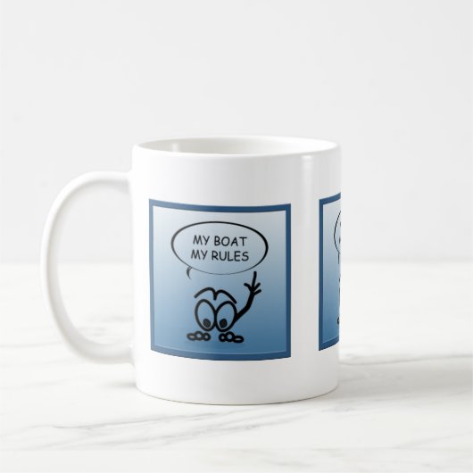Sailor My Boat My Rules Funny Sailing Tasse (Links)