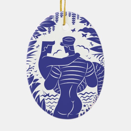 Sailor n merman keramik ornament (Hinten)