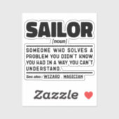 Sailor Noun Definition Seefahrer-Crew Cool Aufkleber (Blatt)