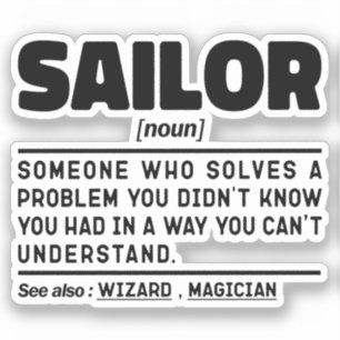 Sailor Noun Definition Seefahrer-Crew Cool Aufkleber