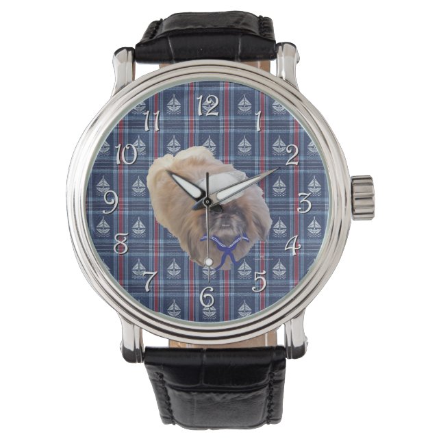 Sailor Pekingese Armbanduhr (Vorderseite)