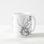 Sailor Puffen auf einem schiff-förmigen Rohr Kaffeetasse (VorderseiteRechts)