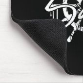 Sailor Ship Steering Wheel Graffiti Drops Sailing  Mousepad (Ecke)