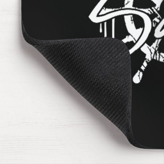 Sailor Ship Steering Wheel Graffiti Drops Sailing Mousepad (Ecke)
