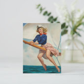 Sailor Spirit Button Up Postkarte (Stehend Vorderseite)