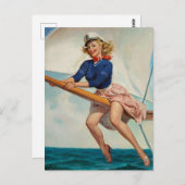 Sailor Spirit Button Up Postkarte (Vorne/Hinten)