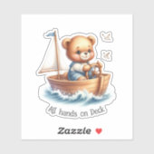 Sailor Teddy Bar Aufkleber (Blatt)