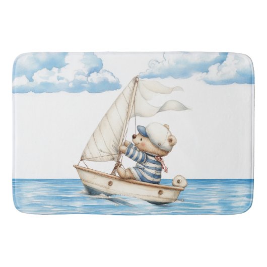 Sailor Teddy Bar Badematte (Vorderseite)