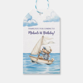 Sailor Teddy Bear Birthday Party Geschenkanhänger