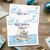 Sailor Teddy Bear Birthday Serviette