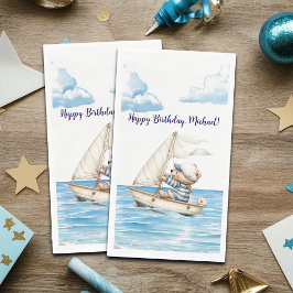 Sailor Teddy Bear Birthday Serviette