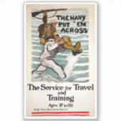 Sailor Wading, als er einen Soldaten auf Schulter Aufkleber (Vorderseite)