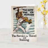 Sailor Wading, als er einen Soldaten auf Schulter  Karte (Gelbe Blume)