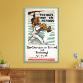 Sailor Wading, als er einen Soldaten auf Schulter Leinwanddruck (Insitu (Wohnzimmer))