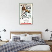 Sailor Wading, als er einen Soldaten auf Schulter Leinwanddruck (Insitu (Schlafzimmer))