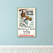 Sailor Wading, als er einen Soldaten auf Schulter Leinwanddruck (Insitu (Holzboden))