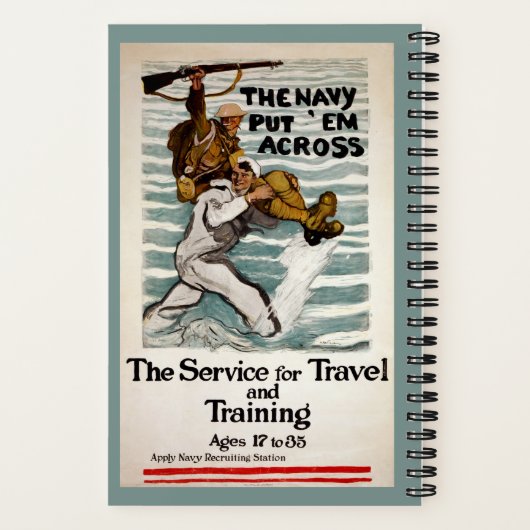 Sailor Wading, als er einen Soldaten auf Schulter Notizblock (Rückseite)