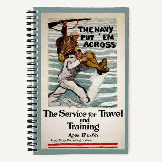 Sailor Wading, als er einen Soldaten auf Schulter Notizblock (Vorderseite)