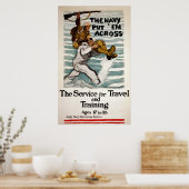 Sailor Wading, als er einen Soldaten auf Schulter  Poster (Küche)