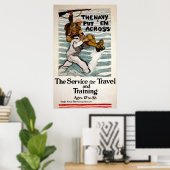 Sailor Wading, als er einen Soldaten auf Schulter  Poster (Heimbüro)