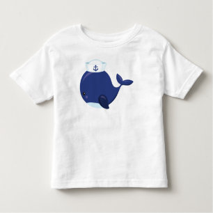 Sailor Whale, Little Whale, Niedlicher Wal, Blauer Kleinkind T-shirt