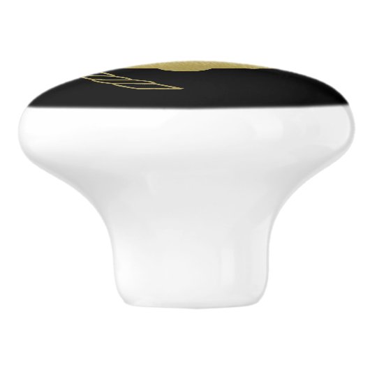 Sailor-Yacht für Schwarze und Gold Keramikknauf (Seitenansicht)