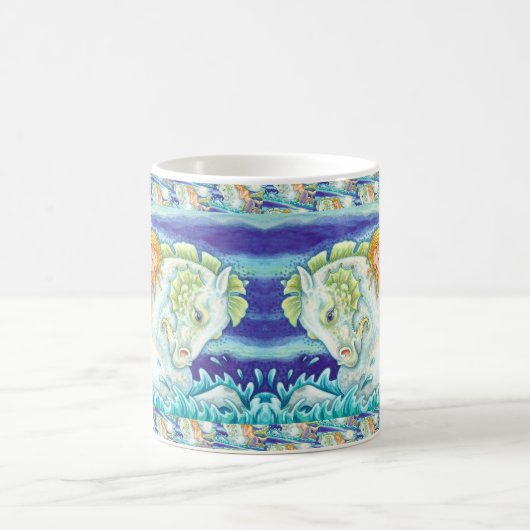SAILOR'S FANTASY MERMAID RIDING MERHORSE, SEEPFERD KAFFEETASSE (Mittel)