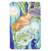 SAILOR'S FANTASY MERMAID RIDING MERHORSE, SEEPFERD MAGNET (Vertikal)