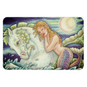 SAILOR'S FANTASY MERMAID RIDING MERHORSE, SEEPFERD MAGNET (Horizontal)