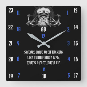 SAILORS HAVE BEEN TALKING LIKE TRUMP QUADRATISCHE WANDUHR
