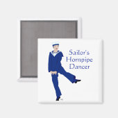Sailors Hornpipe Dancer Magnet (Vorderseite/Rückseite)