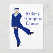 Sailors Hornpipe Dancer Postkarte (Vorderseite)