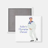 Sailors Hornpipe Highland Dancer Magnet (Vorderseite/Rückseite)