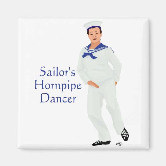 Sailors Hornpipe Highland Dancer Magnet (Vorne)