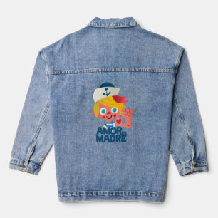 Sailor's Joy: AMOR DE MADRE Cartoon Jeansjacke