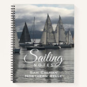 Sailor's Logbook oder SegelNotebook mit Namen Notizblock (Vorderseite)