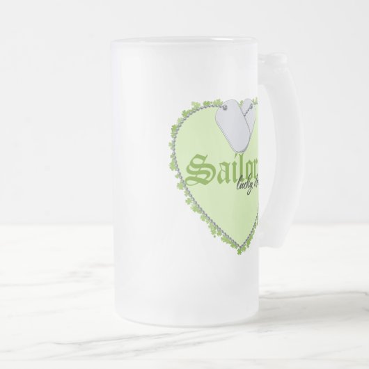 Sailor's Lucky Charm Mattglas Bierglas (VorderseiteRechts)