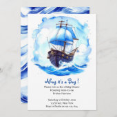 Sailor's Paradise: Kinderdusche Einladung (Vorne/Hinten)