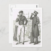 Sailors uniforms 1800s postkarte (Vorne/Hinten)