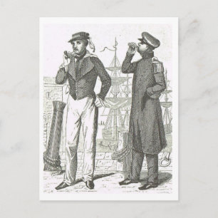 Sailors uniforms 1800s postkarte