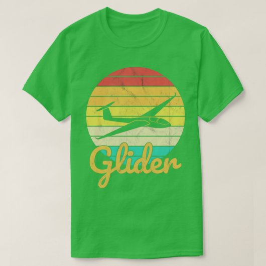 Sailplane Glider RetroTShirt T-Shirt (Design vorne)