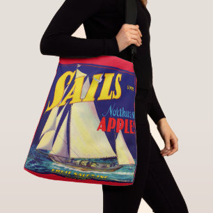 Sails im Nordwesten von Äpfeln der 1930er Jahre kr Tragetaschen Mit Langen Trägern