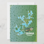 Saimaa Lake Finland Karte (Rückseite)