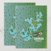 Saimaa Lake Finland Karte (Vorne/Hinten)