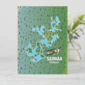 Saimaa Lake Finland Karte (Stehend Vorderseite)