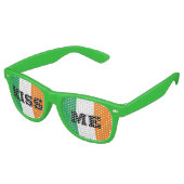 Sain Patricks Day & Irish Flag /shades Kiss Me Partybrille (Schrägansicht)
