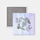 Saint 14 Dove Magnet (Vorderseite/Rückseite)