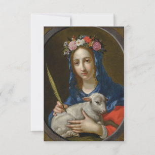 Saint Agatha mit Gebet Karte