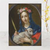 Saint Agatha mit Gebetskarte Karte (Gelbe Blume)