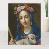 Saint Agatha mit Gebetskarte Karte (Rückseite)